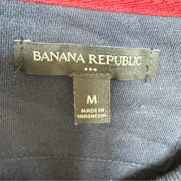 Banana Republic Men's Blue Crewneck Sweatshirt M Graphic Print Logo Casual - Picture 10 of 12